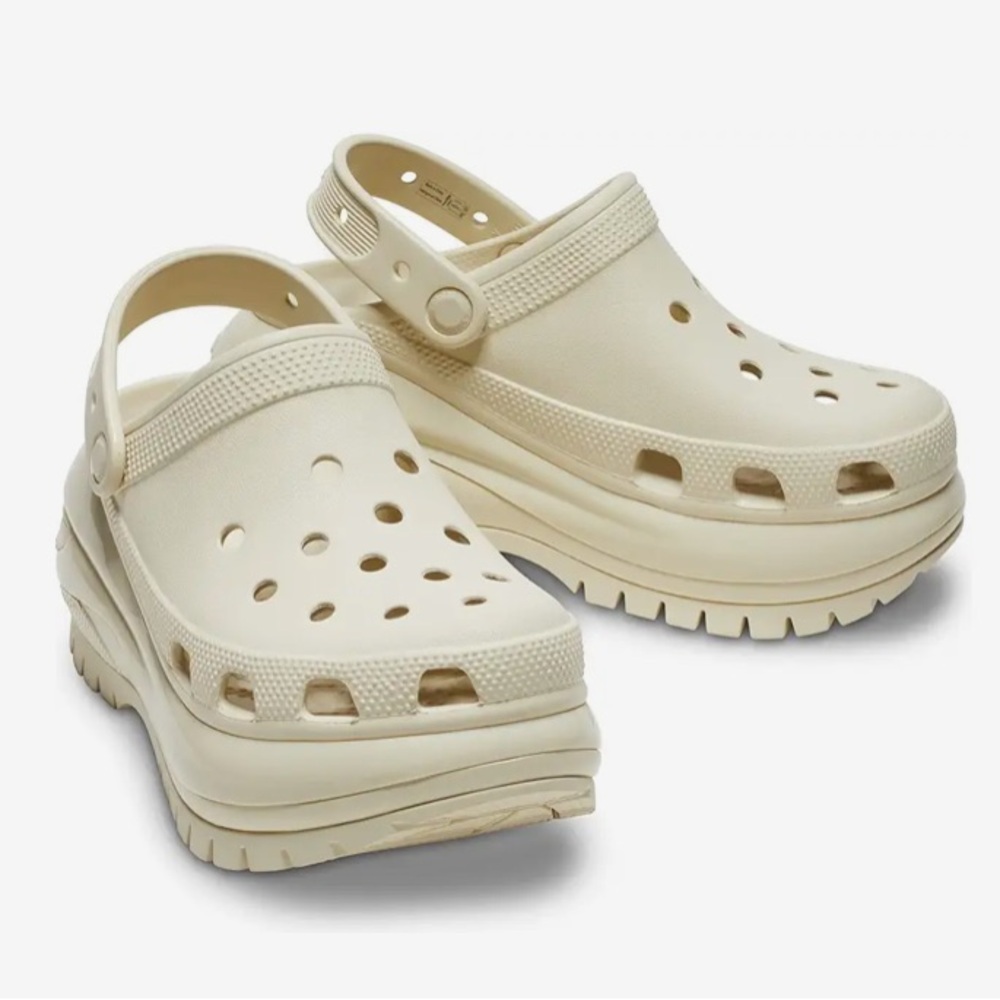CROCS Clogs MEGA CRUSH Bone White Men’s Size 9 Women’s Size 11 Unisex